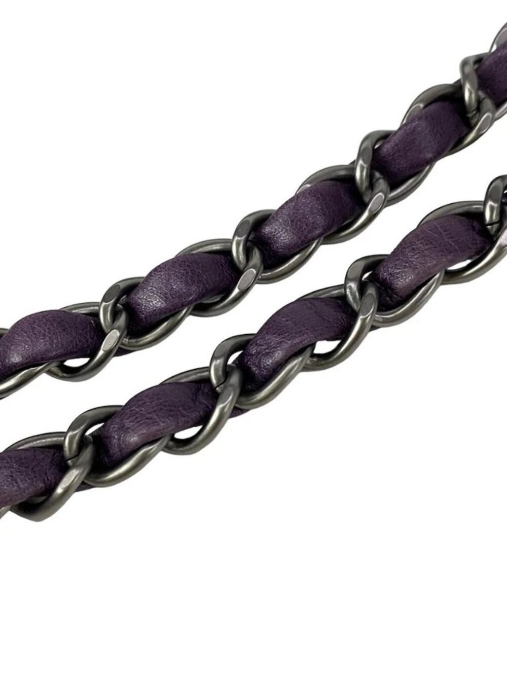 CHANEL Double Flap Matelasse A01112 Purple Lambskin Shoulder Bag - Picture 9 of 16